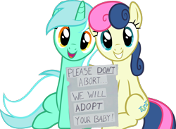 Size: 1426x1042 | Tagged: safe, imported from derpibooru, earth pony, pony, unicorn, abortion, adoption, exploitable meme, meme, politics, roe v wade, sign, simple background, transparent background