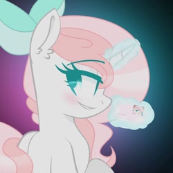 Size: 1170x1170 | Tagged: safe, artist:sugarcubecreationz, imported from derpibooru, oc, oc only, oc:sweetheart, pony, unicorn, cheeky, horn, id card, license, meme, raised eyebrow, simple background, smiling, smirk, solo, unicorn oc