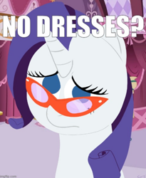 Size: 452x552 | Tagged: safe, artist:realgero, imported from derpibooru, rarity, pony, unicorn, and then there's rarity, boutique, cute, glasses, looking at you, meme, no bitches?, raribetes, sad, sadorable, solo, that pony sure does love dresses