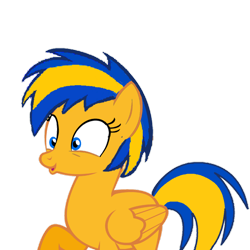 Size: 1280x1280 | Tagged: safe, artist:mlpfan3991, imported from derpibooru, oc, oc only, oc:flare spark, pegasus, pony, female, mare, pegasus oc, simple background, solo, transparent background