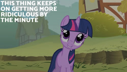 Size: 1280x720 | Tagged: safe, edit, edited screencap, editor:quoterific, imported from derpibooru, screencap, twilight sparkle, pony, unicorn, feeling pinkie keen, season 1, cute, female, mare, smiling, solo, text, twiabetes, unicorn twilight