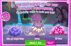 Size: 1039x674 | Tagged: safe, idw, imported from derpibooru, doran, advertisement, costs real money, gameloft, gem, idw showified, magic coins, nyx (moon creatures), official, sale