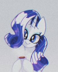 Size: 694x850 | Tagged: safe, artist:stacy_165cut, imported from derpibooru, rarity, pony, unicorn, drink, female, hoof hold, horn, looking at you, mare, simple background, solo, white background