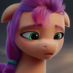 Size: 800x800 | Tagged: safe, imported from derpibooru, screencap, sunny starscout, earth pony, pony, spoiler:my little pony: a new generation, cropped, female, floppy ears, g5, mare, my little pony: a new generation, sad, solo, sunny sadscout