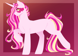 Size: 1800x1300 | Tagged: safe, artist:purplegrim40, imported from derpibooru, oc, oc only, pony, unicorn, abstract background, female, horn, mare, raised hoof, solo, unicorn oc