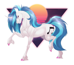 Size: 1143x1000 | Tagged: safe, artist:dementra369, imported from derpibooru, dj pon-3, vinyl scratch, horse, pony, unicorn, hoers, simple background, solo, unshorn fetlocks, white background