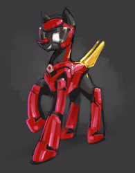 Size: 1892x2420 | Tagged: safe, artist:selenophile, imported from derpibooru, oc, oc only, pony, robot, robot pony, solo