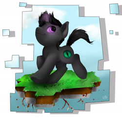 Size: 2449x2449 | Tagged: safe, artist:katemaximova, imported from derpibooru, enderman, enderpony, pony, unicorn, crossover, horn, male, minecraft, ponified, simple background, solo, white background