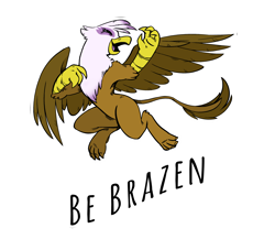 Size: 3000x2607 | Tagged: safe, artist:overlordneon, edit, editor:edits of hate, imported from twibooru, part of a set, gilda, griffon, beak, eyes closed, female, flying, happy, image, open beak, open mouth, png, positive ponies, simple background, smiling, solo, text, transparent background, white outline