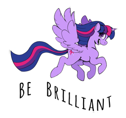 Size: 3000x2809 | Tagged: safe, artist:overlordneon, edit, editor:edits of hate, imported from twibooru, part of a set, twilight sparkle, alicorn, pony, female, image, looking back, open smile, png, positive ponies, simple background, solo, spread wings, text, transparent background, white outline, wings