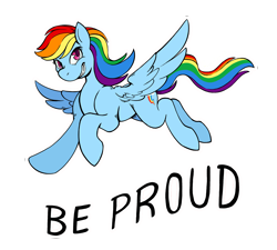 Size: 3000x2695 | Tagged: safe, artist:overlordneon, edit, editor:edits of hate, imported from twibooru, part of a set, rainbow dash, pegasus, pony, female, flying, image, mare, png, positive ponies, simple background, smiling, solo, text, transparent background, white outline
