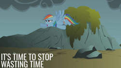 Size: 1280x720 | Tagged: safe, edit, edited screencap, editor:quoterific, imported from derpibooru, screencap, rainbow dash, pegasus, pony, dragonshy, season 1, female, flying, mare, open mouth, solo, spread wings, text, wings