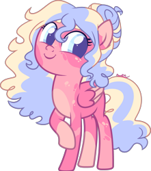 Size: 3469x3923 | Tagged: safe, artist:kurosawakuro, imported from derpibooru, oc, pegasus, pony, base used, female, magical lesbian spawn, offspring, parent:pinkie pie, parent:rainbow dash, parents:pinkiedash, simple background, solo, teenager, transparent background