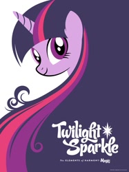 Size: 959x1280 | Tagged: safe, alternate version, artist:michael de pippo, imported from derpibooru, part of a set, twilight sparkle, pony, bust, comic con, female, mare, official, portrait, poster, solo