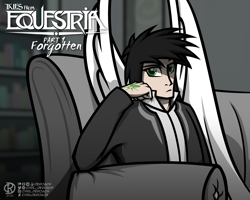 Size: 4180x3340 | Tagged: safe, artist:deroach, imported from derpibooru, oc, oc:daylight, human, clothes, comic, couch, equestria project humanized, fanfic, fanfic art, green eyes, humanized, school of friendship, winged humanization, wings