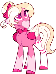 Size: 1344x1770 | Tagged: safe, artist:cloud-fly, artist:kurosawakuro, imported from derpibooru, oc, oc:vanilla valentine, pegasus, pony, base used, female, heart, mare, mouth hold, simple background, solo, transparent background