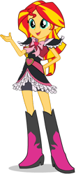 Size: 288x659 | Tagged: safe, artist:mlgskittles, imported from derpibooru, sunset shimmer, human, equestria girls, boots, clothes, dress, eqg promo pose set, high heel boots, shoes, simple background, solo, transparent background, vector