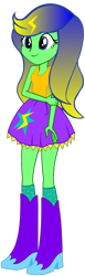 Size: 497x1605 | Tagged: safe, imported from derpibooru, oc, oc only, oc:thunderbreeze, human, equestria girls, equestria girls (movie), boots, clothes, high heel boots, shirt, shoes, simple background, skirt, socks, solo, transparent background