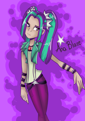 Size: 2059x2912 | Tagged: safe, artist:bast13, imported from derpibooru, aria blaze, human, equestria girls, 2014, female, gem, high res, siren gem, solo