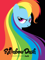 Size: 1240x1652 | Tagged: safe, artist:michael de pippo, imported from derpibooru, part of a set, rainbow dash, pegasus, pony, bust, comic con, female, mare, official, portrait, poster, solo