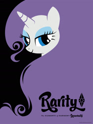 Size: 1240x1652 | Tagged: safe, artist:michael de pippo, imported from derpibooru, part of a set, rarity, pony, unicorn, bust, comic con, female, mare, official, portrait, poster, solo