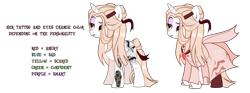 Size: 7037x2620 | Tagged: safe, artist:idkhesoff, imported from derpibooru, oc, oc only, oc:anna (spirit), pony, unicorn, clothes, dress, ear piercing, earring, eyebrow piercing, eyeshadow, female, fingerless gloves, gem, gloves, jewelry, lip piercing, lipstick, makeup, mare, piercing, simple background, skirt, socks, solo, stockings, tattoo, thigh highs, transparent background