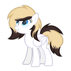 Size: 1800x1800 | Tagged: safe, artist:ponkus, imported from derpibooru, oc, oc only, oc:krystal hearts, pegasus, pony, female, folded wings, full body, grin, hooves, mare, pegasus oc, show accurate, simple background, smiling, solo, standing, tail, transparent background, two toned mane, two toned tail, wings