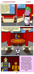 Size: 592x1280 | Tagged: safe, artist:spike-love, imported from derpibooru, spike, dragon, comic:the legendary dragon story, adult, angry, blue sky, brother, character:wang-liu-khai, character:yang-fu, comic, comic page, excited, full body, kung fu, male, master, practice room, school, temple, warriors, young