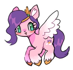 Size: 1023x987 | Tagged: safe, artist:10uhh, imported from derpibooru, pipp petals, pegasus, pony, adorapipp, cute, female, flying, g5, headband, heart ears, mare, simple background, solo, spread wings, unshorn fetlocks, white background, wings