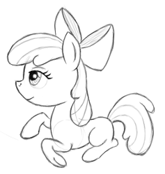 Size: 267x282 | Tagged: safe, artist:airtower_sendai, imported from derpibooru, apple bloom, earth pony, pony, female, filly, foal, sketch, solo