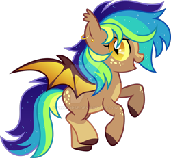 Size: 1920x1776 | Tagged: safe, artist:renhorse, imported from derpibooru, oc, oc:aurora, bat pony, pony, female, mare, simple background, solo, transparent background