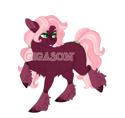 Size: 2427x2300 | Tagged: safe, artist:gigason, imported from derpibooru, oc, oc:cherry red, earth pony, pony, female, magical lesbian spawn, mare, obtrusive watermark, offspring, parent:cheerilee, parent:cherry jubilee, parents:cherrylee, simple background, solo, transparent background, watermark