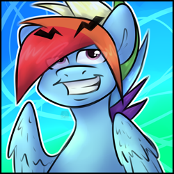 Size: 5000x5000 | Tagged: safe, artist:sadfloorlamp, imported from derpibooru, rainbow dash, pegasus, pony, colt, fanart, foal, hair over one eye, icon, male, rainbow blitz, rule 63, solo, stallion