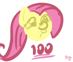 Size: 1280x1080 | Tagged: safe, artist:boxybrown, fluttershy, pegasus, pony, boxybrown, colored, emoji, female, mare, ponified, ponified emoji, simple background, solo, updated design, white background