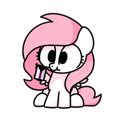 Size: 800x800 | Tagged: safe, artist:sugar morning, imported from derpibooru, oc, oc only, oc:sugar morning, pegasus, pony, chibi, cute, demisexual pride flag, flag, ocbetes, pride, pride flag, simple background, solo, transparent background