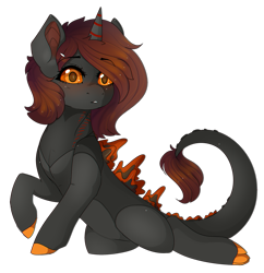 Size: 2437x2521 | Tagged: safe, artist:highrolleryt, imported from derpibooru, oc, oc only, dracony, dragon, hybrid, pony, horn, raised hoof, simple background, transparent background