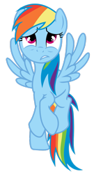 Size: 657x1215 | Tagged: dead source, safe, artist:baleyreeves, imported from derpibooru, rainbow dash, pegasus, pony, spike at your service, cute, dashabetes, female, nervous, scared, simple background, solo, transparent background, vector