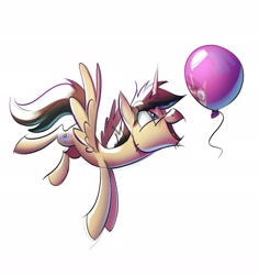 Size: 1931x2048 | Tagged: safe, artist:brdte, imported from derpibooru, oc, pony, balloon, glasses, happy birthday, horn, male, simple background, solo, stallion, white background