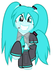 Size: 338x464 | Tagged: safe, artist:pagiepoppie12345, imported from derpibooru, earth pony, pony, anime, clothes, crossover, cute, female, hatsune miku, mare, necktie, pigtails, ponified, simple background, skirt, smiling, transparent background, vocaloid, wings