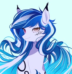 Size: 2600x2679 | Tagged: safe, artist:clefficia, imported from derpibooru, oc, oc:marie pixel, pony, bust, female, mare, portrait, simple background, solo