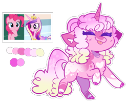 Size: 2112x1713 | Tagged: safe, artist:moccabliss, imported from derpibooru, pinkie pie, princess cadance, oc, pony, unicorn, female, filly, foal, magical lesbian spawn, offspring, parent:pinkie pie, parent:princess cadance, simple background, tongue out, transparent background