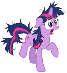 Size: 7000x7640 | Tagged: safe, artist:tardifice, imported from derpibooru, twilight sparkle, pony, unicorn, lesson zero, season 2, absurd resolution, female, floppy ears, mare, messy hair, messy mane, messy tail, open mouth, photoshop, simple background, solo, tail, transparent background, unicorn twilight, vector