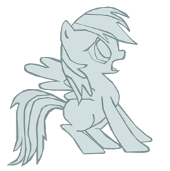 Size: 570x574 | Tagged: safe, artist:benpictures1, imported from derpibooru, rainbow dash, pegasus, pony, stare master, cute, dashabetes, female, inkscape, open mouth, petrification, simple background, solo, stone, transparent background, turned to stone, vector