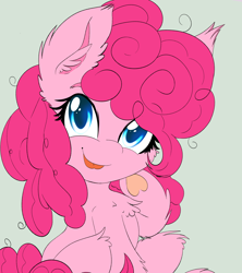 Size: 2218x2500 | Tagged: safe, artist:freefraq, imported from derpibooru, pinkie pie, earth pony, pony, chest fluff, cute, daaaaaaaaaaaw, diapinkes, ear fluff, female, filly, filly pinkie pie, fluffy, freefraq is trying to murder us, happy, looking at you, smiling, smiling at you, solo, tongue out, underhoof, younger