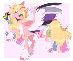 Size: 1280x1077 | Tagged: safe, artist:wanderingpegasus, imported from derpibooru, oc, oc only, pegasus, pony, asexual pride flag, pride, pride flag, solo