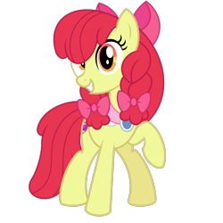 Size: 2048x2048 | Tagged: safe, artist:peaceprince, imported from derpibooru, apple bloom, earth pony, pony, female, grin, mare, older, older apple bloom, raised hoof, simple background, smiling, solo, transparent background, vector