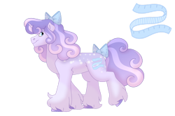 Size: 1280x854 | Tagged: safe, artist:itstechtock, imported from derpibooru, oc, oc:satin lace, pony, unicorn, bow, female, hair bow, mare, simple background, solo, tail, tail bow, transparent background
