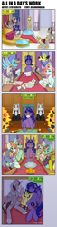 Size: 1075x4275 | Tagged: safe, artist:str1ker878, imported from derpibooru, oc, oc only, oc:aerial agriculture, oc:earthing elements, oc:heartstrong flare, oc:king speedy hooves, oc:princess healing glory, oc:princess mythic majestic, oc:princess sincere scholar, oc:queen galaxia (bigonionbean), oc:tommy the human, alicorn, earth pony, pony, alicorn oc, alicorn princess, argument, armor, bedroom, bowing, canterlot, canterlot castle, castle, child, clothes, colt, comic, comic strip, commissioner:bigonionbean, courtroom, crown, cup, cutie mark, dining room, ethereal mane, ethereal tail, father and child, father and son, female, foal, food, fusion, fusion:big macintosh, fusion:bow hothoof, fusion:caboose, fusion:cheerilee, fusion:cloudy quartz, fusion:flash sentry, fusion:fleur-de-lis, fusion:fluttershy, fusion:gentle breeze, fusion:igneous rock pie, fusion:lightning dust, fusion:ms. harshwhinny, fusion:night light, fusion:nurse redheart, fusion:posey shy, fusion:princess cadance, fusion:princess celestia, fusion:princess luna, fusion:promontory, fusion:rarity, fusion:sassy saddles, fusion:shining armor, fusion:silver zoom, fusion:spitfire, fusion:starlight glimmer, fusion:sunburst, fusion:trixie, fusion:trouble shoes, fusion:twilight sparkle, fusion:twilight velvet, fusion:windy whistles, fusion:zecora, gavel, glasses, grandparents, hair bun, hat, horn, husband and wife, jewelry, judge, lying down, male, mare, mother and child, mother and son, orange, paper, random pony, regalia, royal guard, royal guard armor, scroll, sleeping, socks, staff, stallion, table, tail, teacup, throne room, wall of tags, water fountain, wig, wings, writer:bigonionbean, yelling