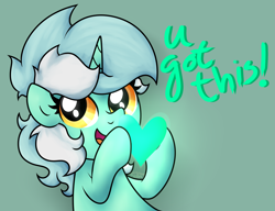 Size: 2215x1705 | Tagged: safe, artist:background basset, imported from derpibooru, lyra heartstrings, pony, unicorn, cute, happy, heart, lyrabetes, open mouth, open smile, positive message, positive ponies, simple background, smiling, solo, text