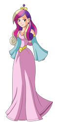 Size: 1732x3464 | Tagged: safe, artist:bast13, imported from derpibooru, princess cadance, human, clothes, dress, female, gown, humanized, simple background, solo, transparent background